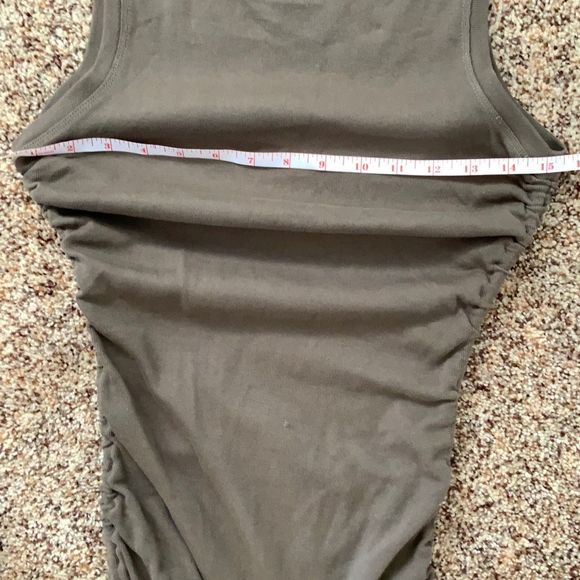 Good American Ruched Mini Tank Dress in Sea Turtle Size 2/M - Picture 3 of 7